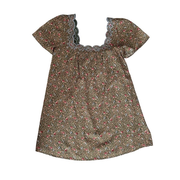 Sezane Floral Dress with Lace Trim - Picture 1 of 6